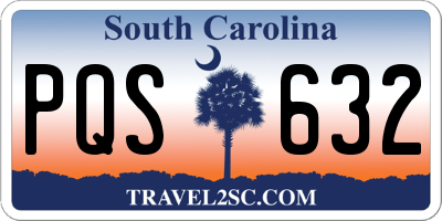 SC license plate PQS632