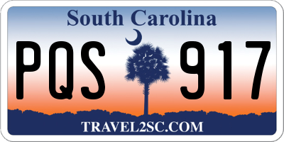 SC license plate PQS917
