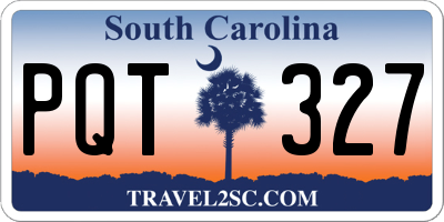 SC license plate PQT327