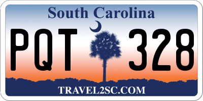 SC license plate PQT328