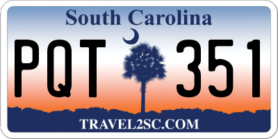 SC license plate PQT351