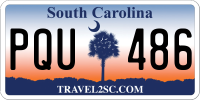 SC license plate PQU486