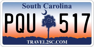 SC license plate PQU517