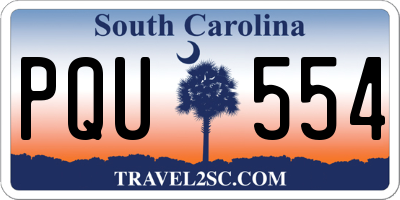 SC license plate PQU554