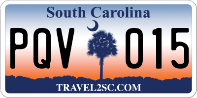 SC license plate PQV015