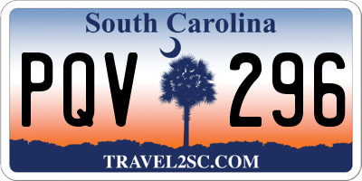 SC license plate PQV296