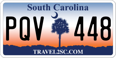 SC license plate PQV448