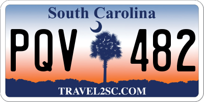 SC license plate PQV482