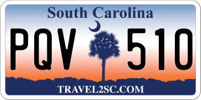 SC license plate PQV510