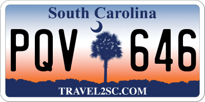 SC license plate PQV646