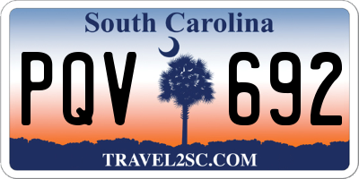 SC license plate PQV692