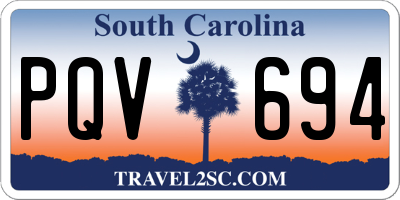 SC license plate PQV694