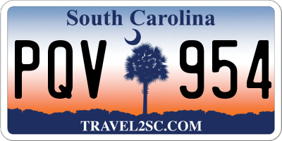 SC license plate PQV954