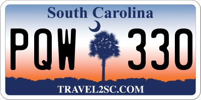 SC license plate PQW330