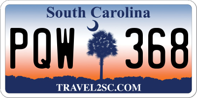 SC license plate PQW368