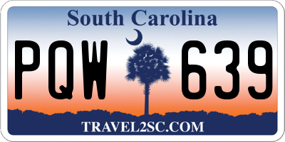 SC license plate PQW639