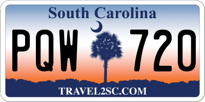 SC license plate PQW720