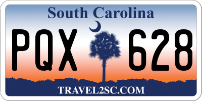 SC license plate PQX628