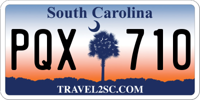 SC license plate PQX710