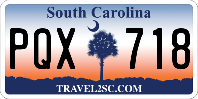 SC license plate PQX718