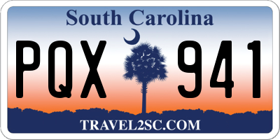 SC license plate PQX941