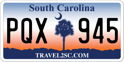 SC license plate PQX945