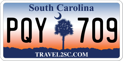 SC license plate PQY709