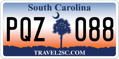 SC license plate PQZ088