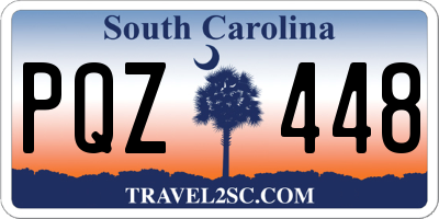 SC license plate PQZ448
