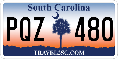 SC license plate PQZ480