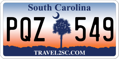 SC license plate PQZ549