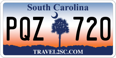 SC license plate PQZ720