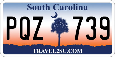 SC license plate PQZ739