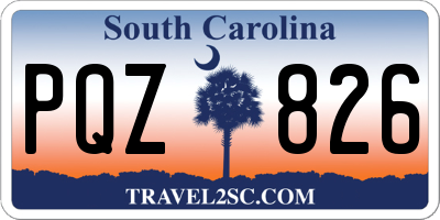 SC license plate PQZ826