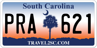 SC license plate PRA621