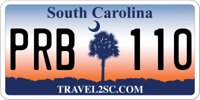 SC license plate PRB110