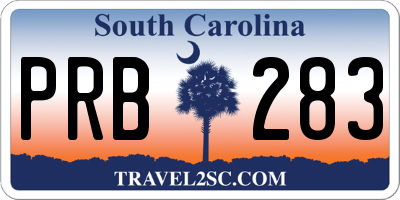 SC license plate PRB283