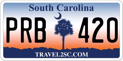 SC license plate PRB420