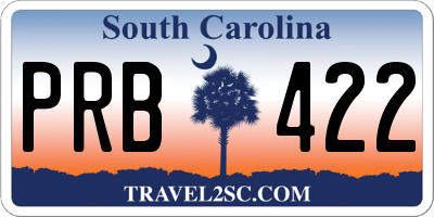 SC license plate PRB422