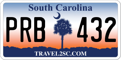 SC license plate PRB432