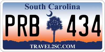 SC license plate PRB434
