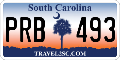 SC license plate PRB493