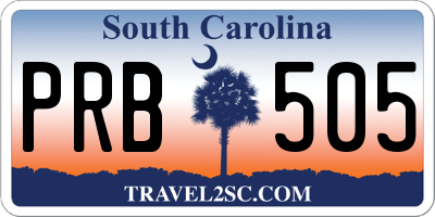 SC license plate PRB505