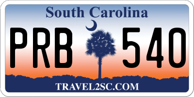 SC license plate PRB540
