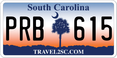 SC license plate PRB615