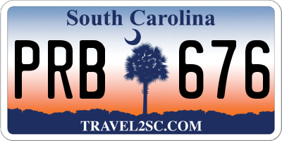 SC license plate PRB676