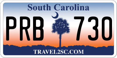 SC license plate PRB730