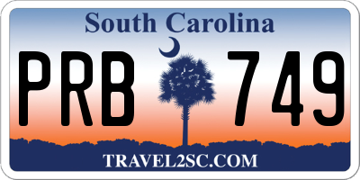 SC license plate PRB749