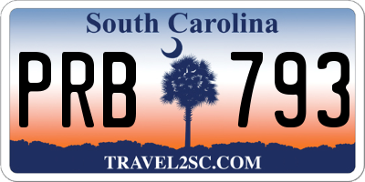 SC license plate PRB793