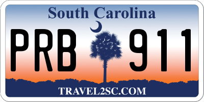 SC license plate PRB911